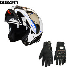 BEON B-700 Motorcycle Helmet Double Lens Full Helmet Motocross Flip-up Helmet Anti-glare Cross Country Helmet ECE + Free Gloves 2024 - buy cheap