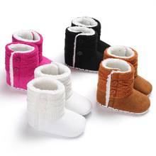 Winter 0-1 years old men and women baby warm plus velvet non-slip soft bottom shoes baby toddler shoes 2024 - buy cheap