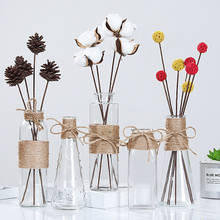 Transparent Water Hydroponics Flower Rope Dry Flower Vase Diy Fake Flower Bottle Home Table Decor Creative Nordic Glass Vases 2024 - buy cheap