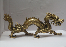 christmas decorations for home+ Long 11 inch Home Decoration Chinese Brass Carved Dragon Statue/Chinese dragon Sculpture 2024 - buy cheap