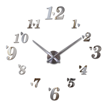 Venda quente relógio de parede acrílico espelho relógios diy relógio de quartzo decoração para casa do vintage adesivos de parede design moderno sala estar 2024 - compre barato