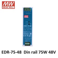 блок питания Mean Well EDR-75-48 AC/DC Mini размер 75 Вт 48 В 1.6A Промышленные Din-рейку Питания 48 В Meanwell Импульсный Источник Питания Драйвера 2024 - купить недорого