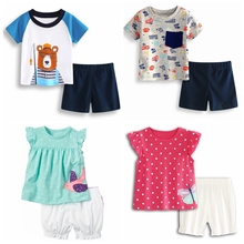 New Baby Boy Clothes Sets Fashion cartoon Newborn Clothing 2-pieces Suit Summer T-Shirts Panties Infant Tops Tees 2024 - buy cheap