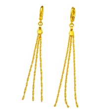 Tassel Earrings Yellow Gold Filled Womens Long Dangle Earrings 2024 - buy cheap
