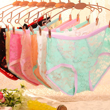 Free shipping Hot Sale Cotton Lace women's briefs sexy low-waist panties Ladies briefs Ladies Cotton Briefs underwear 2024 - buy cheap