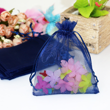 Free Shipping 200pcs/lot Navy Organza Bag 15x20cm Party Favor Jewelry Packaging Bags Cute Drawstring Gift Bag Organza Pouches 2024 - buy cheap