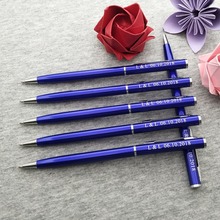 1PC Metal gift pen cutom with your name text Personalized wedding gift for bridesmaids customized with your wedding name&date 2024 - buy cheap