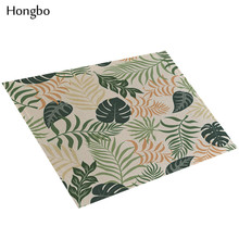 Antiderrapante floral plantas utensílios de mesa almofada mesa de jantar esteira de isolamento térmico placemats folha verde cactus tigela coaster 2024 - compre barato