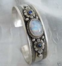 Free shipping >>>>>>Tribe Tibet Silver rare Moonstone Jewelry Bracelet 2024 - buy cheap