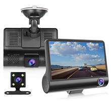 New Car DVR 4.0 Inch Dash Camera  3 Cameras Lens With Rearview Camera Video Recorder Dvrs Dash Cam HD Night Vision 2024 - buy cheap
