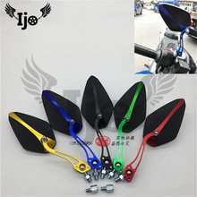 colorful decal parts motorbike accessories scooter rearview mirror unviersal screw 8MM 10MM moto mirrors motorcycle rear-view 2024 - buy cheap