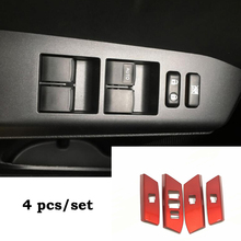 For Toyota RAV4 2016 2017 ABS Plastic LHD Door Window glass Lift Control Switch Panel Cover Trim accessories car styling 4pcs 2024 - buy cheap