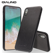 Чехол для телефона QIALINO из натуральной кожи для iPhone XS, роскошный модный ультратонкий чехол ручной работы с задней крышкой для iPhone XS 5,8 дюйма 2024 - купить недорого