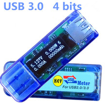 USB detector 4 bit OLED QC 2.0 Digital detector voltmeter ammeter voltage current power capacity tester meter  15% 2024 - buy cheap