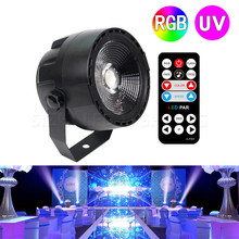 Lámpara Par de luces LED RGB de 12W, luz de escenario púrpura, DMX, efecto de iluminación para fiestas, discotecas, clubs, DJ, decoración de vacaciones, 10 Uds. 2024 - compra barato