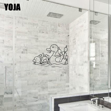 YOJA 18x27.5CM Children's Room Decoration Cute Duckling Wall Sticker Bathroom Glass Decal G2-0270 2024 - buy cheap