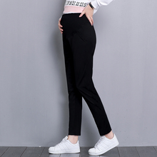 Spring And Autumn Pregnant Woman Long Pants Black Elegant Maternity Full Length Empire Trousers Formal Pregnancy Cotton Trousers 2024 - buy cheap