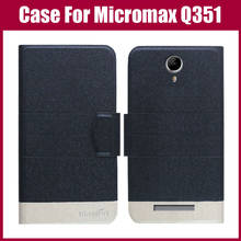Hot Sale! Micromax Q351 Case New Arrival 5 Colors Fashion Flip Ultra-thin Leather Protective Cover Phone Bag 2024 - buy cheap