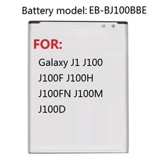 Battery for Samsung Galaxy J1 (2015 VERSION) J100 J100F J100H J100FN J100M J100D EB-BJ100BBE 1850mAh 2024 - buy cheap