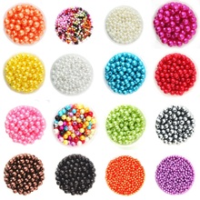 Cuentas redondas multicolores de acrílico ABS, abalorios de perlas de imitación, espaciadores sueltos para fabricación de joyas, pulseras y collares DIY, 4/6/8/10MM 2024 - compra barato