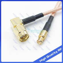 Tanger RF connector MCX male to SMA male right angle plug with 20cm 8inch RG316 RG-316 RF Coaxial Pigtail Jumper Low Loss cable 2024 - buy cheap