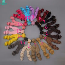 2 hebras de cabello para muñeca bjd, mechones de pelo para rizos de 15cm x 100cm, color marrón dorado y rosa claro, para 1/3, 1/4, 1/6, 1 Uds. 2024 - compra barato