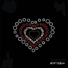 Lote de 2 uds. De diseños de diamantes de imitación con forma de corazón rojo, en la tapa de la bolsa para planchar, parches para planchar 2024 - compra barato