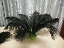 10 pc quality black ostrich feathers, 12-14 inches / 30-35 cm, DIY wedding decorations 2024 - buy cheap