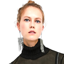 Vodeshanliwen ZA новый дизайн длинные серьги с металлическими кисточками для женщин модные богемные винтажные массивные серьги ювелирные изделия аксессуары 2024 - купить недорого