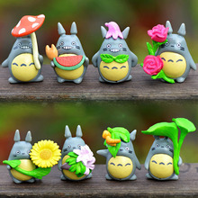 8 pc Cartoon Totoro Miniature Fairy Garden Home Houses Decoration Mini Craft Micro Landscaping Decor DIY Accessories 2024 - buy cheap