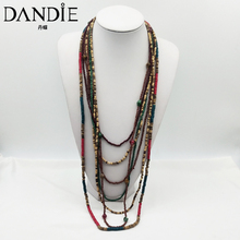 Dandie Bohemian style millet bead necklace, fashion, characteristic female accessories 2024 - buy cheap