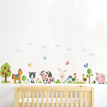 Forest Animals butterfly owl pig bird Wall Sticker For Kids Rooms Wall Decal Mural Window Home Decor living room bedroom decor 2024 - buy cheap