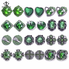 ROYALBEIER 24pcs/lot 12mm Mixed 6 Colors Metal Rhinestone Snap Button For DIY Personality Elegant Earrings Jewelry Making MM0004 2024 - buy cheap