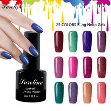 Saroline lukcy Neon Gel Nail Polish Long Lasting Gel Lacquer vernis semi permanent Soak Off UV Led Gel Varnish Colorful 2024 - buy cheap