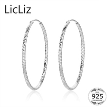 Licmulti-brinco de argola em prata esterlina 925, feminino, maxi, piercing de orelha, piercing de argola redonda, le0335 2024 - compre barato