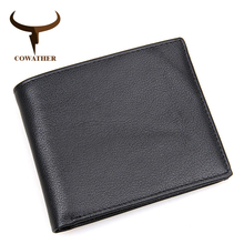 Billeteras de cuero genuino de vaca para hombre, cartera masculina de cuero genuino de vaca de alta calidad, monedero de estilo de moda, RFID, envío gratis 2024 - compra barato