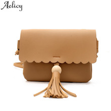 Aelicy Girl Shoulder Bag Fashion Solid Ladies Handbag tassels Messenger Bags for women 2020 bolsa feminina drop ship  hot sale 2024 - buy cheap