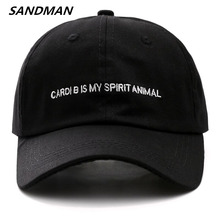 SANDMAN-gorra de béisbol CARDI B IS MY SPIRIT para hombre y mujer, de algodón, ajustable, Hip Hop, con cierre trasero de ANIMAL, para chaleco 2024 - compra barato