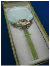 Maravillosa lupa de plata tibetana con Jade, Envío Gratis 2024 - compra barato