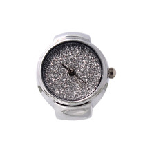 Relógio de quartzo com anel de dedo, anel redondo de aço elástico para relógio da moda, unissex, com mostrador brilhante, joias, presentes de alta qualidade @ 17 tt @ 88 2024 - compre barato