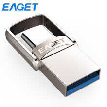Eaget USB Flash Drive 64GB 32GB Cle Usb 3.0 Key Metal Pen drive 64GB mini flash disk Pendrive 128gb USB stick For Type C Phone 2024 - buy cheap
