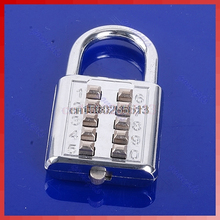 1pc Code Lock 5 Digit Push-Button Combination Number Luggage Travel Code Lock Padlock Silver 2024 - buy cheap