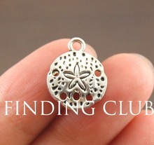 30pcs  Silver Color  Tone sand dollar charm pendants DIY Metal Bracelet Necklace Jewelry Findings A1098 2024 - buy cheap