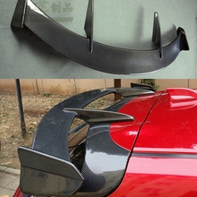 Spoiler traseiro externo de fibra de carbono, decoração para carro, estilo para mazda 3 axela hatchback 2014-2017 2024 - compre barato