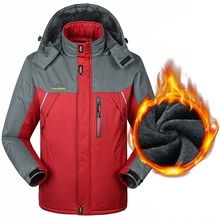 -30 C зимняя теплая куртка для мужчин плюс бархатные парки пальто 6XL 7XL 8XL 9XL водонепроницаемые ветрозащитные флисовые куртки Chaquetas Hombre 2024 - купить недорого