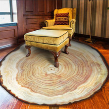 Free Shipping Round Tree Annual Ring Thick Carpet Ruropean Style Rugs Bathmat Living Bedroom Anti Slip Skipproof Chair Pad 2024 - buy cheap