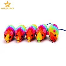 Lindo gato de peluche de juguete a rayas ratón ratones animales juguetes coloridos Arco Iris gato gatito mascota juego gatos entrenamiento suministros gatos SJ0001 2024 - compra barato