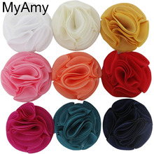 MyAmy 90pcs/lot 2.1" Chiffon Silk Flowers Girls Fabric Flower For Kids Clothes/Corsage/Dress/Hair Accessories Free Shipping 2024 - buy cheap