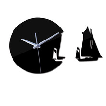 New arrive quartz Needle wall clocks acrylic mirror watch modern horloge digital clock home decor sailboat stickers Single Face 2024 - buy cheap