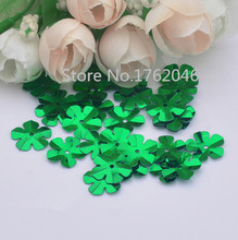 500pcs(30g) Green Color 14mm CUP Five Leaf Flower loose sequins Paillettes sewing Wedding Craft Scrapbook forClothing 2024 - buy cheap